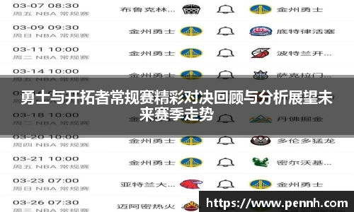 勇士与开拓者常规赛精彩对决回顾与分析展望未来赛季走势